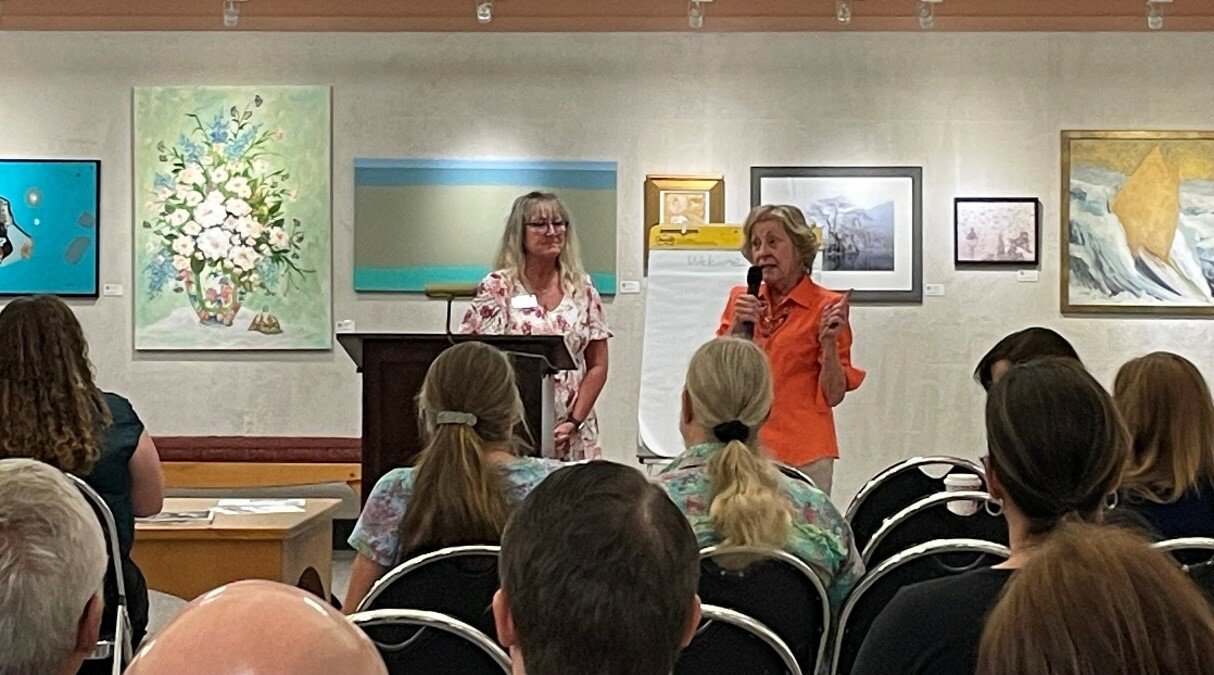 Lori Brandel, Vystar Credit Union and chair of the Historic St. Augustine Area Council, and Diane Bradley, president of the board for the St. Augustine Arts Association